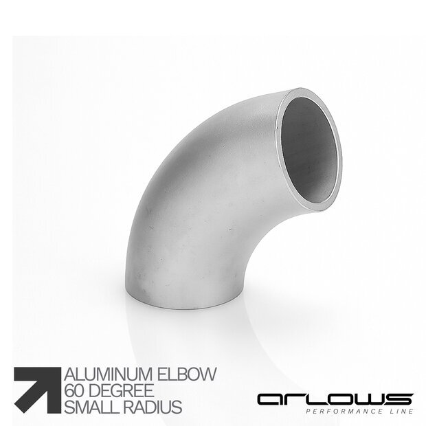 Arlows Aluminium Rohrbogen 60 mittlerer Radius ( AlMgSi0,5 Alubogen ) 102mm