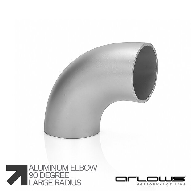 Arlows Aluminium Rohrbogen 90 weiter Radius ( AlMgSi0,5 Alubogen ) 45mm