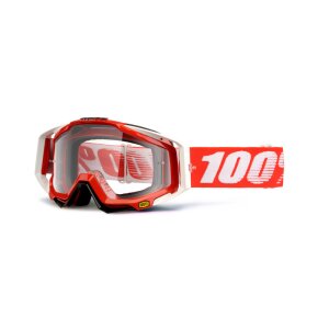 100% percent motocross goggles Racecraft Fire red