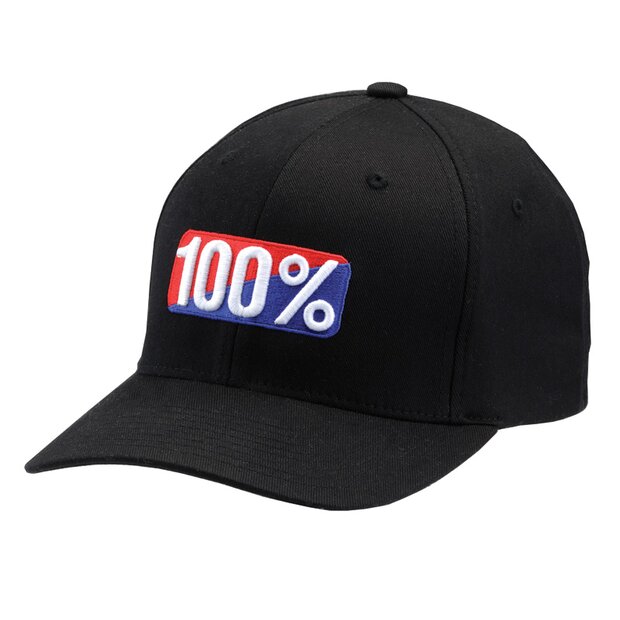 100% Prozent Cap Flexfit Classic schwarz L/XL