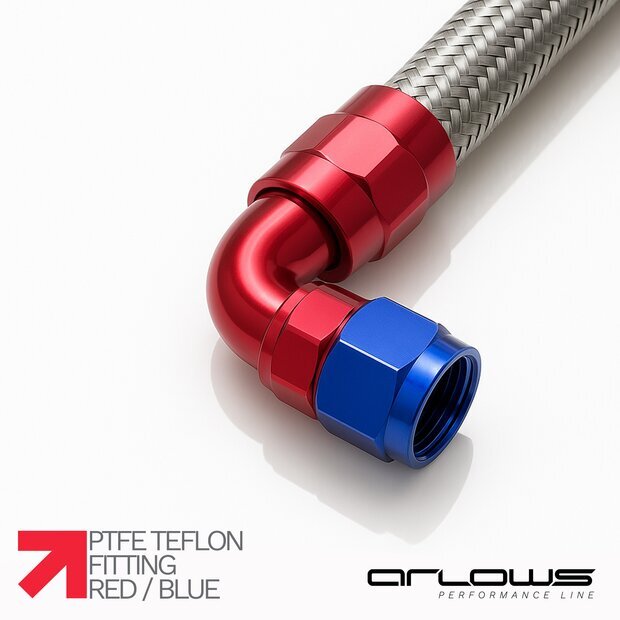 Arlows PTFE Aluminium AN / Fitting Blau