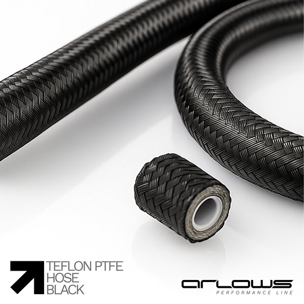 Arlows PTFE Aluminium AN / Fitting Black