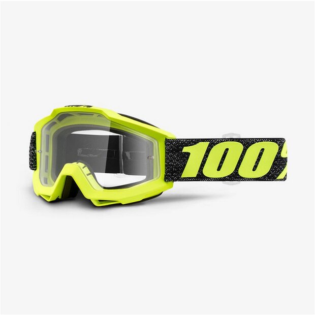 100% Prozent Motocross Brille Accuri Tresse Thermal Anti-Fog Neon Gelb