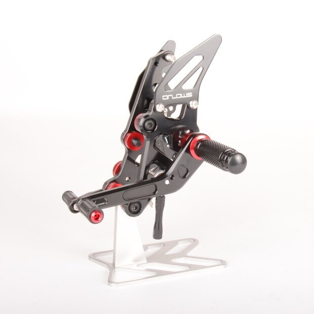 Arlows Racing Fussrastenanlage Yamaha MT07 FZ07 2014-2022 schwarz