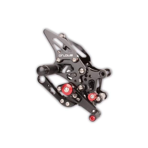 Kopie von Arlows Racing Fussrastenanlage Yamaha MT07 FZ07 2014-2020 schwarz Rot