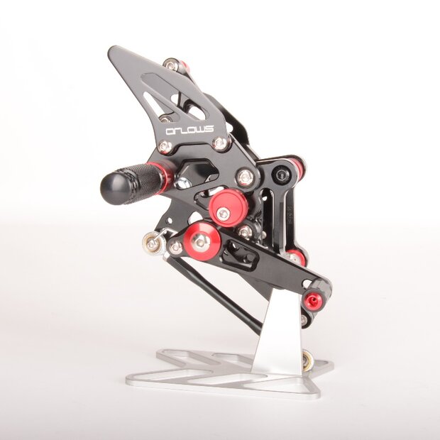 Arlows Racing footrest system KTM SuperDuke 1290 2014- black red