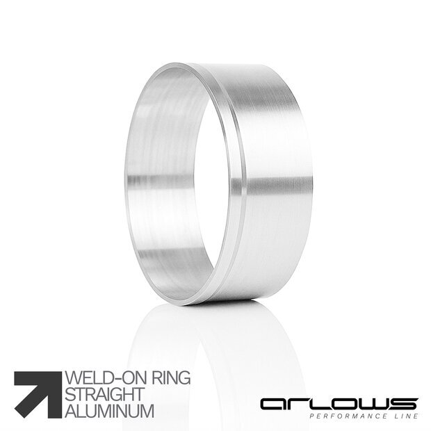 Arlows Endstck mit  Wulst  zum Anschweissen fr Ladeluftverrohrung (Aluminium) 5 / 127mm
