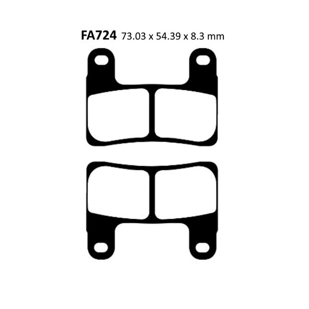 EBC Brake Pads Sinter FA724 HH Set BMW M1000RR S1000RR...