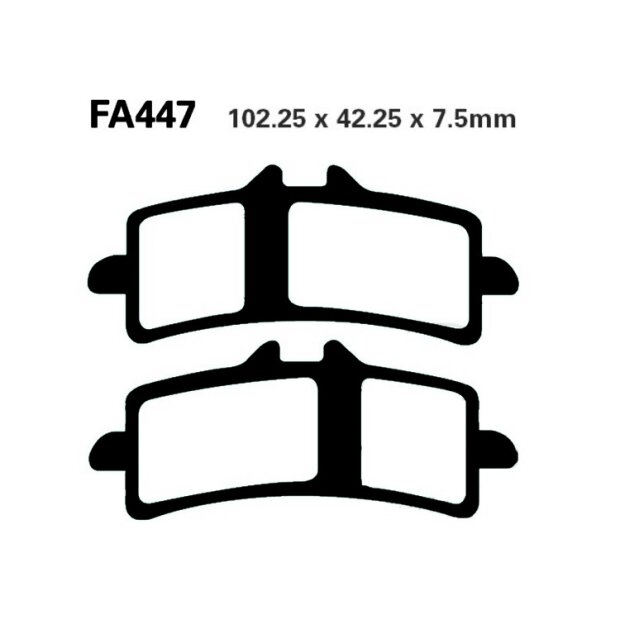 EBC sintered-brake pads EPFA447HH Ducati Panigale 1100 1199 1299 S R ABS 2012–2023