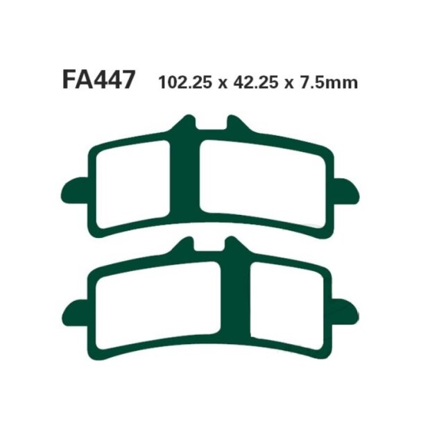 EBC sintered-brake pads EPFA447HH Honda CBR1000RR-R SP SC82 2020–2023