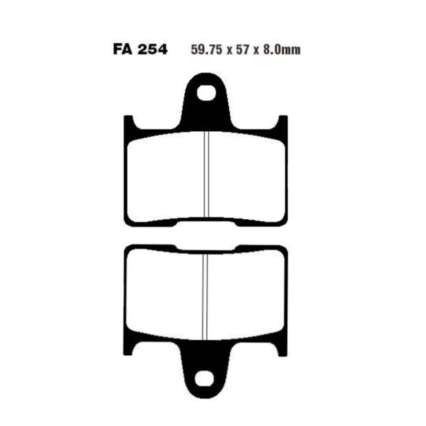 EBC Bremsbelge hinten Sinter FA254HH Honda CBR1000RR-R...