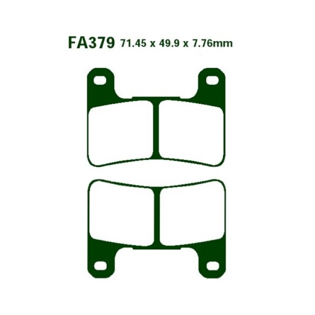 EBC sintered-brake pads FA379HH set Kawasaki Ninja 1000 H2 SX 2018–2023