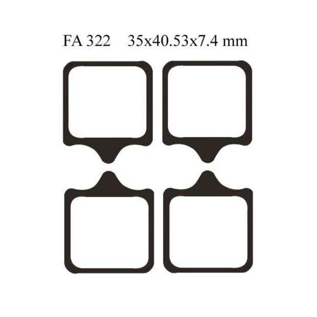 EBC Bremsbel�ge Sinter FA322/4HH KTM SMC690 SMC-R 690 2008-2020