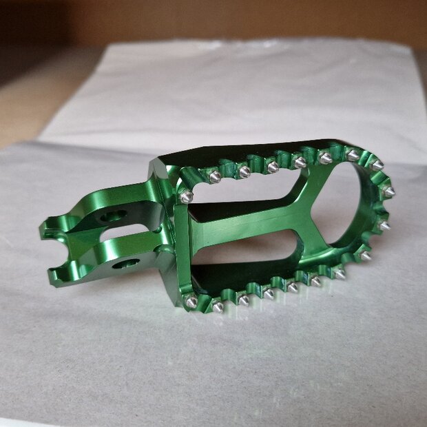 Arlows CNC Offroad Fussrasten Honda CR125 CR250 CRF150 CRF250 CRF450 CRF1000 gr�n