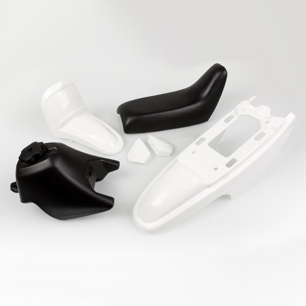 Arlows Yamaha PW50 PY50 plastic kit body white fender...